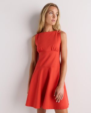 Quince Organic Stretch Jersey Drop Waist Mini Dress, Cotton - Red