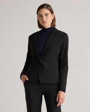 Quince Italian Wool Tailored Blazer - Black