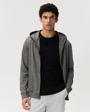 Quince Flowknit Performance Full-Zip Chest Pocket Hoodie, Recycled Polyester - Black