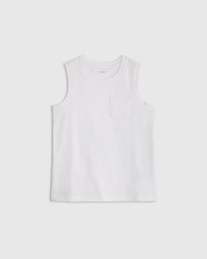 Quince Jersey Tank Top, Organic Cotton - White