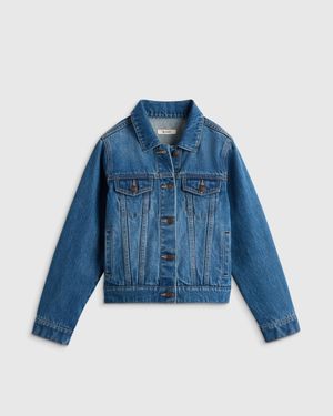 Quince Girls Denim Jacket, Organic Cotton - Blue