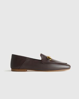 Quince Italian Leather Collapsible-Heel Horsebit Loafer - Multicolor