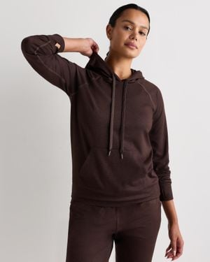 Quince Flowknit Pullover Hoodie, Recycled Polyester - Brown