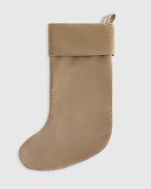 Quince Cotton Velvet Stocking - Natural