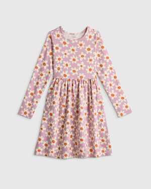 Quince Long Sleeve Fit And Flare Pocket Dress, Organic Cotton - White