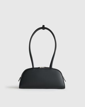 Quince Kira Small Shoulder Bag, Leather - Black
