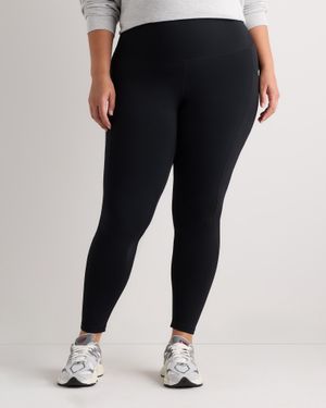 Quince Ultra-Form High-Rise Pocket Legging, Nylon - Black