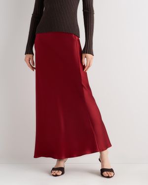 Quince Maxi Skirt, Silk - Red