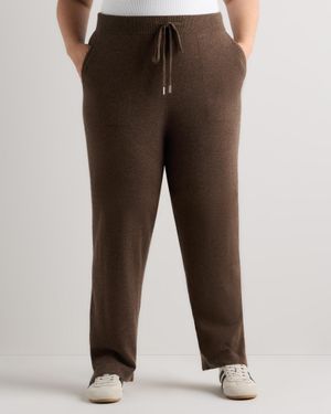 Quince Mongolian Cashmere Straight Leg Pants - Brown