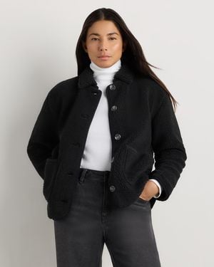 Quince Sherpa Barn Jacket, Recycled Polyester - Black