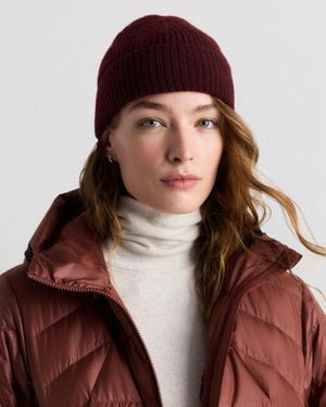 Quince Mongolian Cashmere Ribbed Beanie - Brown