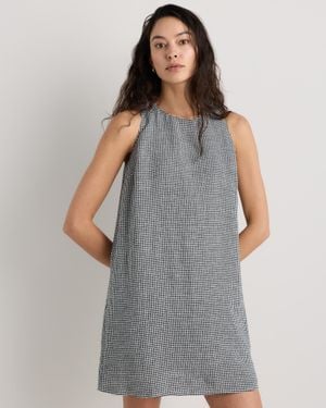 Quince 100% European Linen Tank Top Mini Dress - Gray