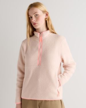Quince Sherpa Half-Zip Jacket, 100% Polyester - Natural