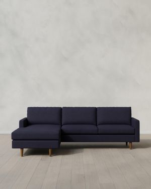 Quince Atlas Midcentury Chaise Sectional - Blue