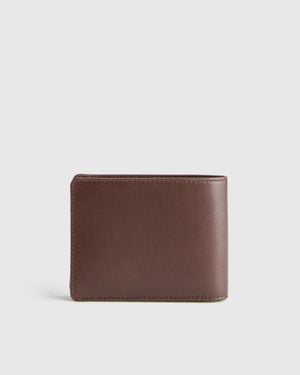 Quince Italian Leather Bifold Wallet - Brown