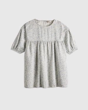 Quince Gauze Dress, Organic Cotton - Gray