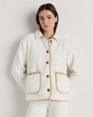 Quince Sherpa Barn Jacket, Recycled Polyester - Natural