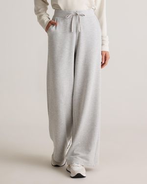 Quince Supersoft Fleece Wide Leg Pant, Lenzing Modal - Gray