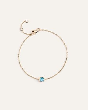 Quince 14K Birthstone Solitaire Bezel Bracelet - Natural