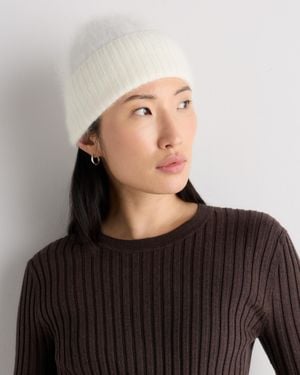 Quince Brushed Cashmere Beanie - Black