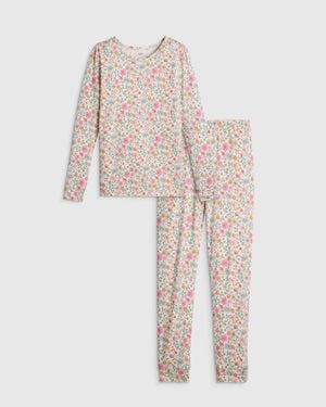 Quince Bamboo Long Sleeve And Pants Pajama Set - White