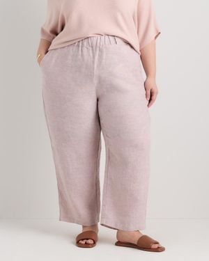 Quince 100% European Linen Pants - Pink