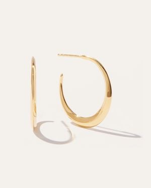 Quince Dress Up Hoop Earrings - Metallic