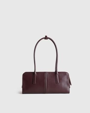 Quince Bea Shoulder Bag, Italian Leather - Purple