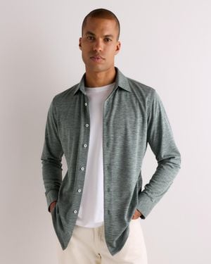 Quince Commuter Stretch Pique Long Sleeve Button Down, 100% Polyester - Gray