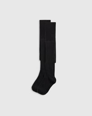 Quince Rib Tights, Organic Cotton - Black