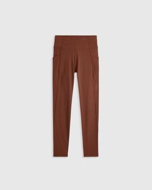 Quince Girls Ultra-Form Pocket Leggings, Nylon/Spandex - Brown
