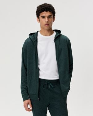 Quince Flowknit Performance Full-Zip Chest Pocket Hoodie, Recycled Polyester - Green
