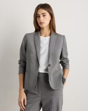 Quince Italian Wool Tailored Blazer - Gray