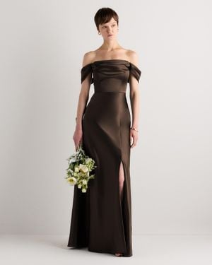 Quince Aurora Stretch Satin Convertible Dress, Recycled Polyester - White