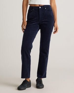 Quince Organic Cotton Stretch Corduroy Pants - Blue