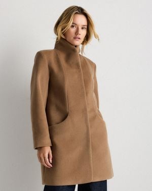 Quince Wool Cashmere Cocoon Coat - Brown