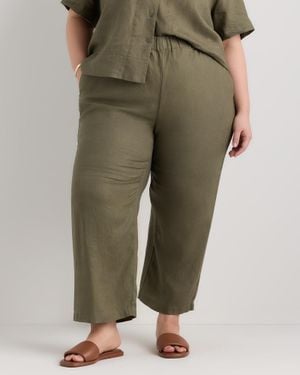 Quince 100% European Linen Pants - Green