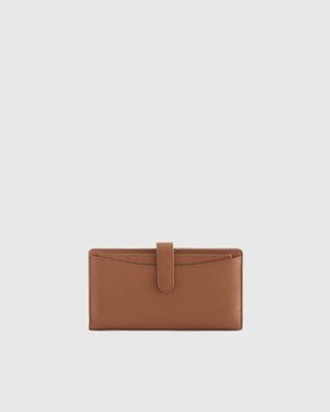 Quince Italian Pebbled Leather Bifold 2-In-1 Wallet, Italian Leather - White