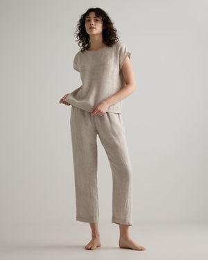 Quince 100% European Linen Pajama Set - Natural