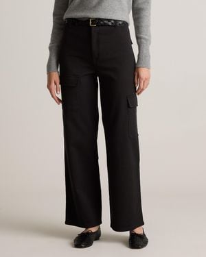 Quince Organic Stretch Cotton Twill Cargo Pants, Organic Cotton - Black