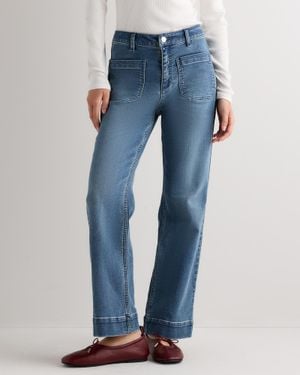 Quince French Terry Wide Leg Pants, Cotton - Blue