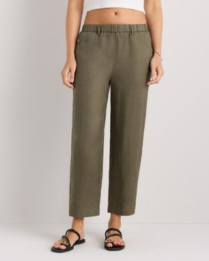 Quince 100% European Linen Pants - Green
