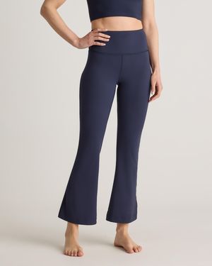 Quince Ultra-Form High-Rise Flared Pants, Nylon/Spandex - Blue