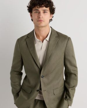 Quince 100% European Linen Blazer - Green
