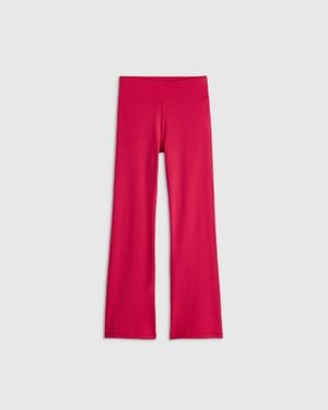 Quince Girls Ultra-Form High Rise Flare Pant, Nylon/Spandex - Pink