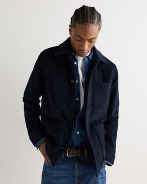 Quince Wool Cashmere Chore Jacket - Blue