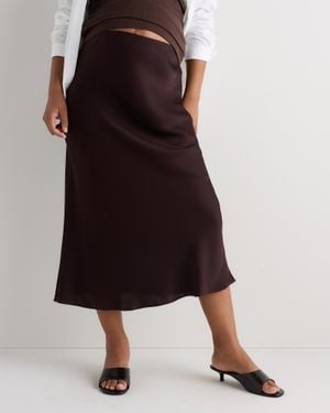 Quince Washable Stretch Silk Maternity Skirt, Mulberry Silk - Multicolor