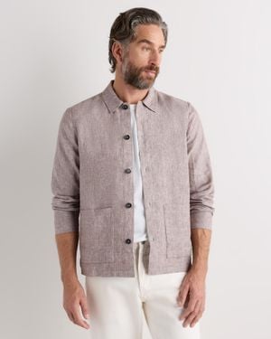 Quince 100% European Linen Chore Jacket - Brown