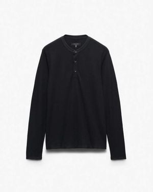 Rag & Bone Tech Waffle Henley - Blue