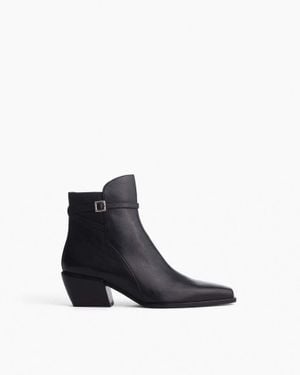 Rag & Bone Joni Leather Buckle Boots - White